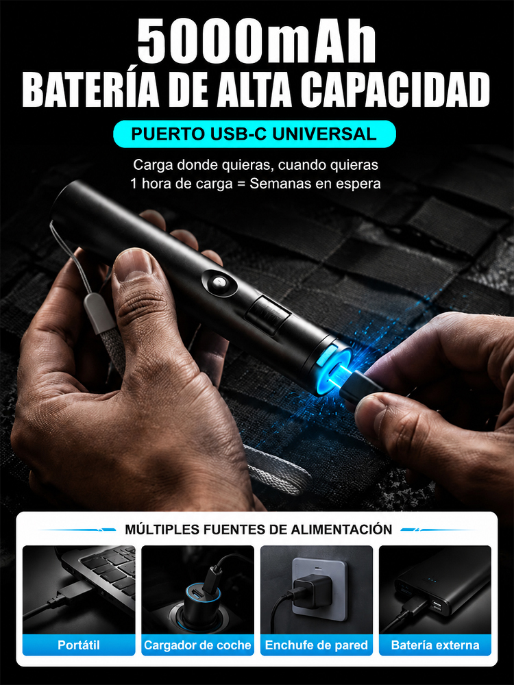 Herramienta óptica manual de haz enfocado 🔥 ¡Derrite latas y prende fuego en 1s! 🚨 Señal SOS con alcance de +1,000m  🛡️ 100% Legal