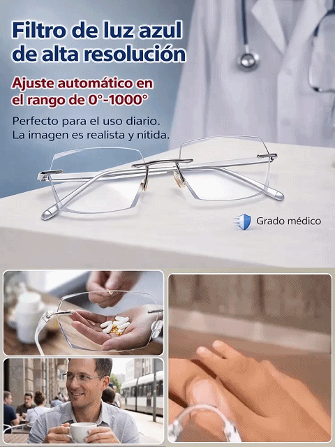 【Tus últimos lentes para toda la vida】 Enfoque en 0.1s: ¡Visión perfecta de cerca y de lejos!
