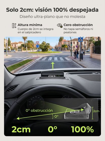 ¡En solo 1 segundo, cualquier auto se convierte en un Navegador con IA!【Copiloto Inteligente HUD】Queda perfecto en cualquier vehículo, ya sea auto, SUV, pickup o camper