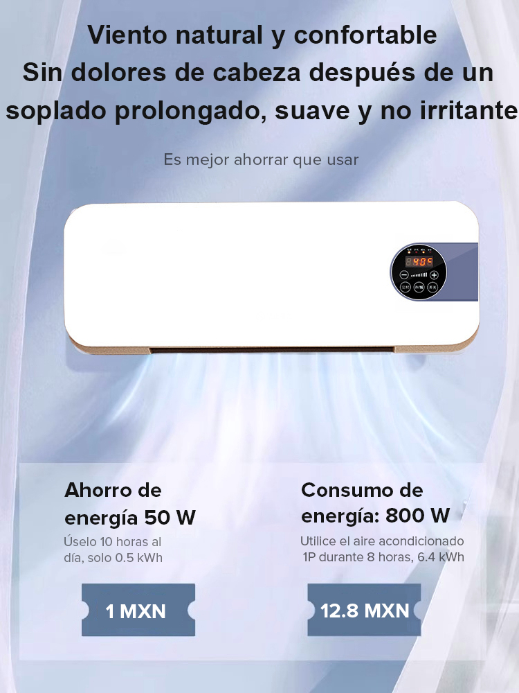 【Sin unidad exterior, instalación libre de perforaciones】Aire acondicionado de pared para uso doméstico, frío y calor