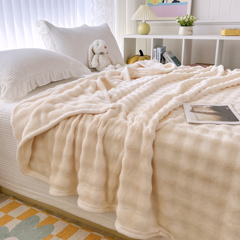 Hochgewicht Blasen Vlies Kaninchenfell Decke