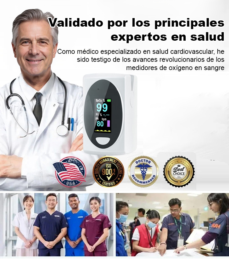 【Precisión del 99.99%】Mide tu glucosa sin pincharte — Monitor avanzado de oxígeno en sangre