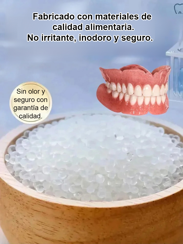 ¡Sin pegamento! Se pone en 1 segundo. Dentaduras Perfect Smile
