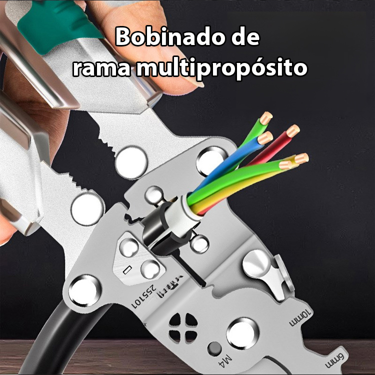 【¡Una sola pieza con ¡14 funciones!】Alicate plegable, probador eléctrico, desarmador y pelacables… ¡todo en uno!