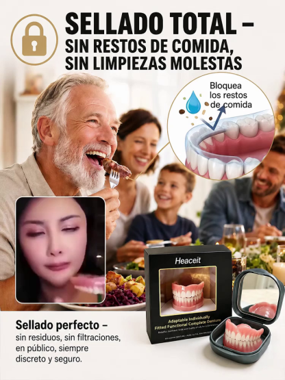Heaceit - Prótesis dentales termoplásticas revolucionarias. Sin citas, Sin pegamento