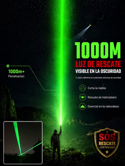 Herramienta óptica manual de haz enfocado 🔥 ¡Derrite latas y prende fuego en 1s! 🚨 Señal SOS con alcance de +1,000m  🛡️ 100% Legal