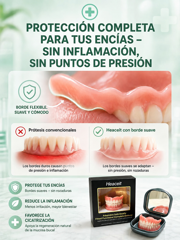 Heaceit - Prótesis dentales termoplásticas revolucionarias. Sin citas, Sin pegamento
