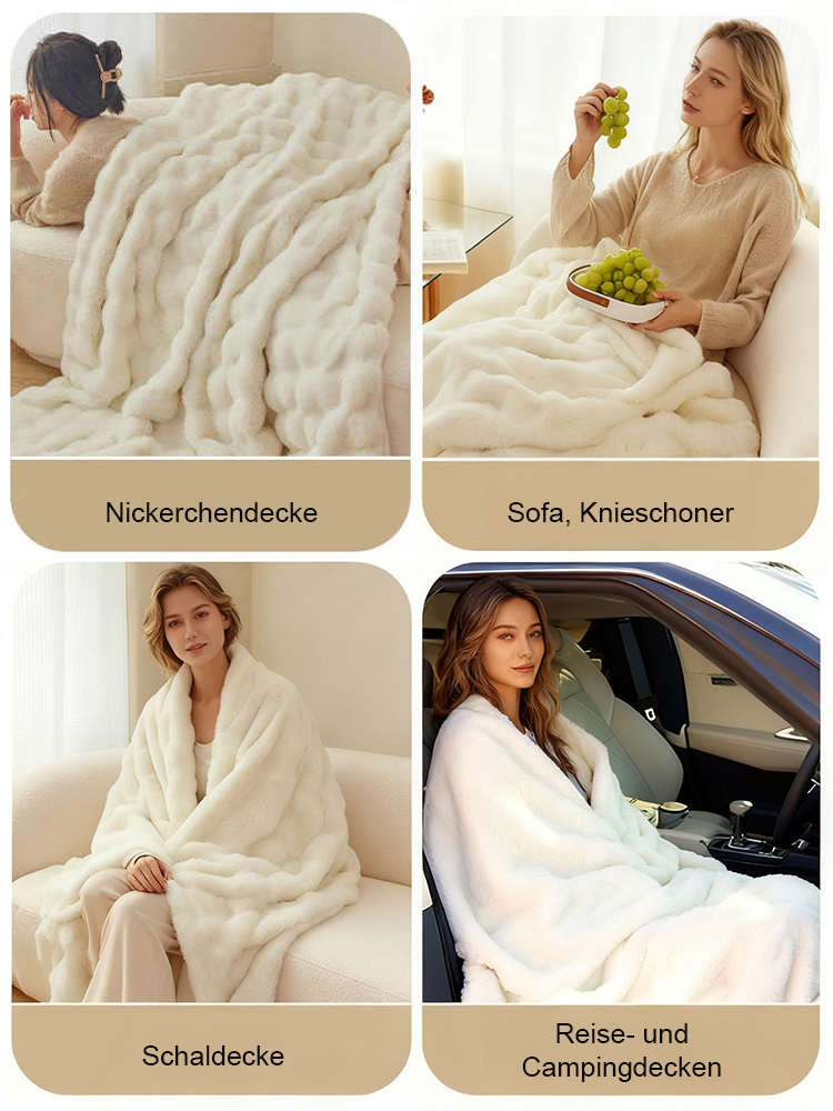 Hochgewicht Blasen Vlies Kaninchenfell Decke