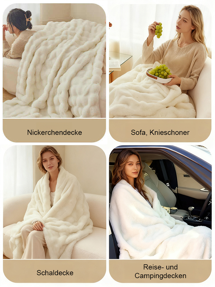 Hochgewicht Blasen Vlies Kaninchenfell Decke