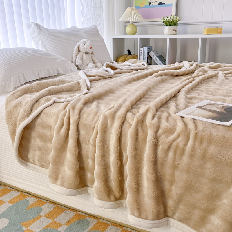 Hochgewicht Blasen Vlies Kaninchenfell Decke