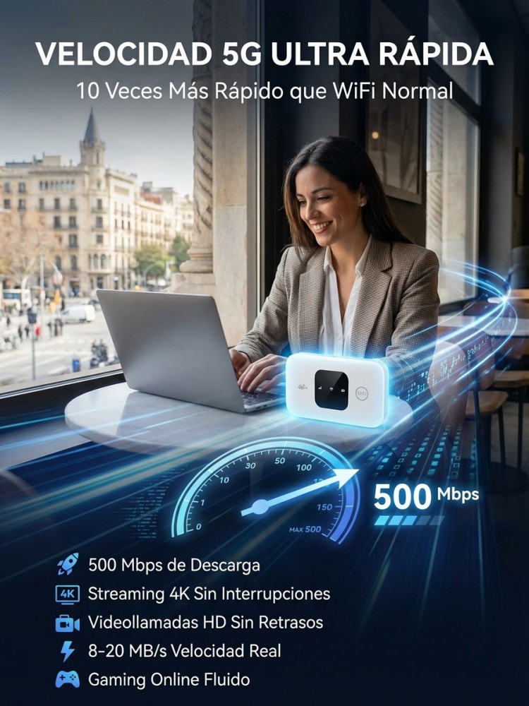 🛡️¡Sin SIM, sin contrato, sin costos ocultos! | Compra única para internet 5G+ gratis de por vida en todo el mundo