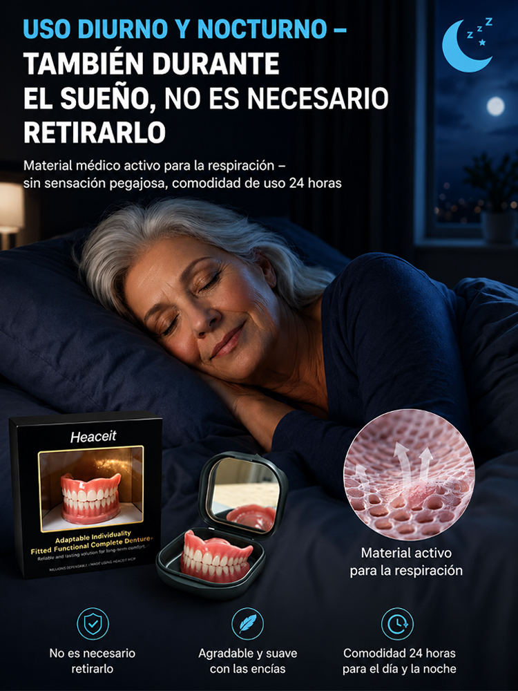 Heaceit - Prótesis dentales termoplásticas revolucionarias. Sin citas, Sin pegamento