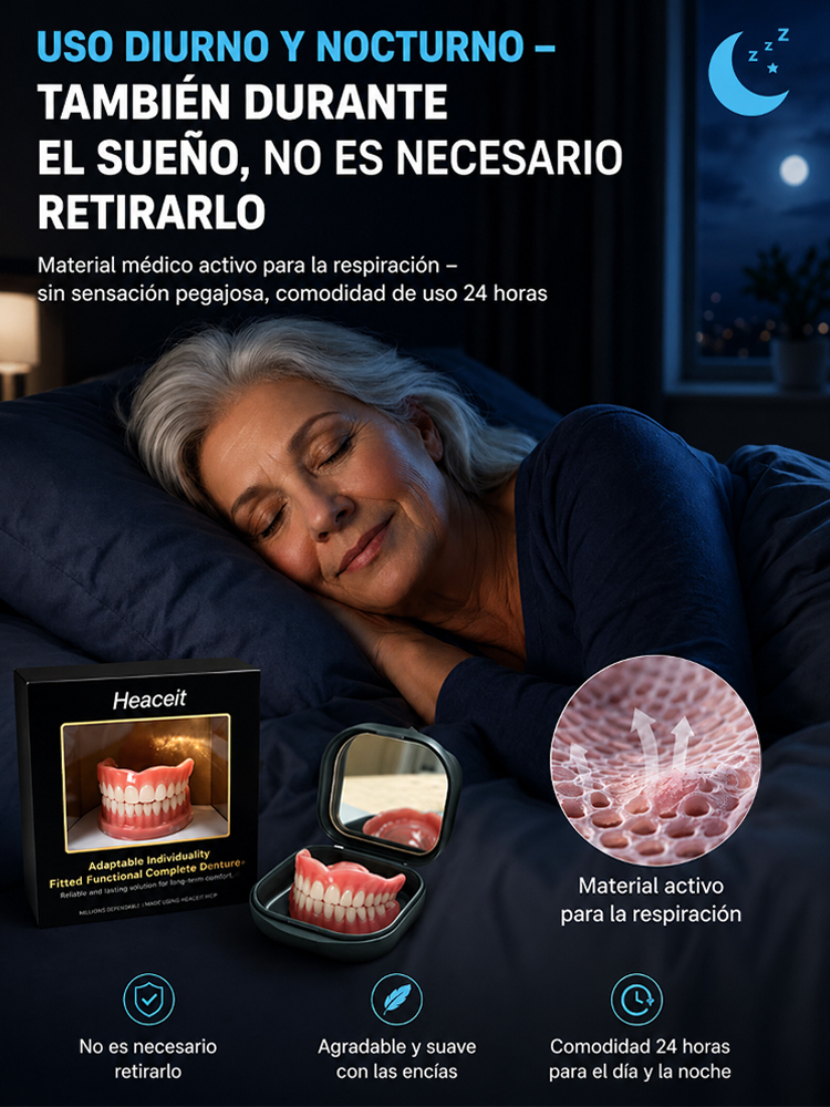 Heaceit - Prótesis dentales termoplásticas revolucionarias. Sin citas, Sin pegamento