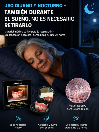 Heaceit - Prótesis dentales termoplásticas revolucionarias. Sin citas, Sin pegamento