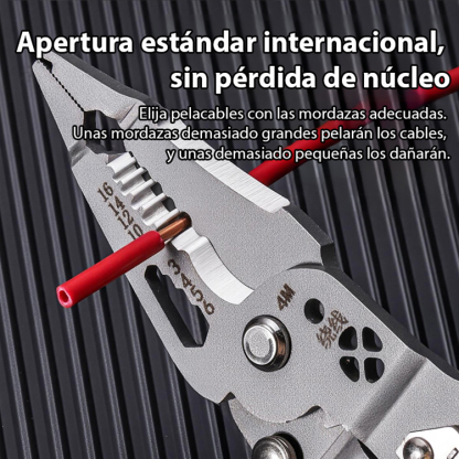 【¡Una sola pieza con ¡14 funciones!】Alicate plegable, probador eléctrico, desarmador y pelacables… ¡todo en uno!