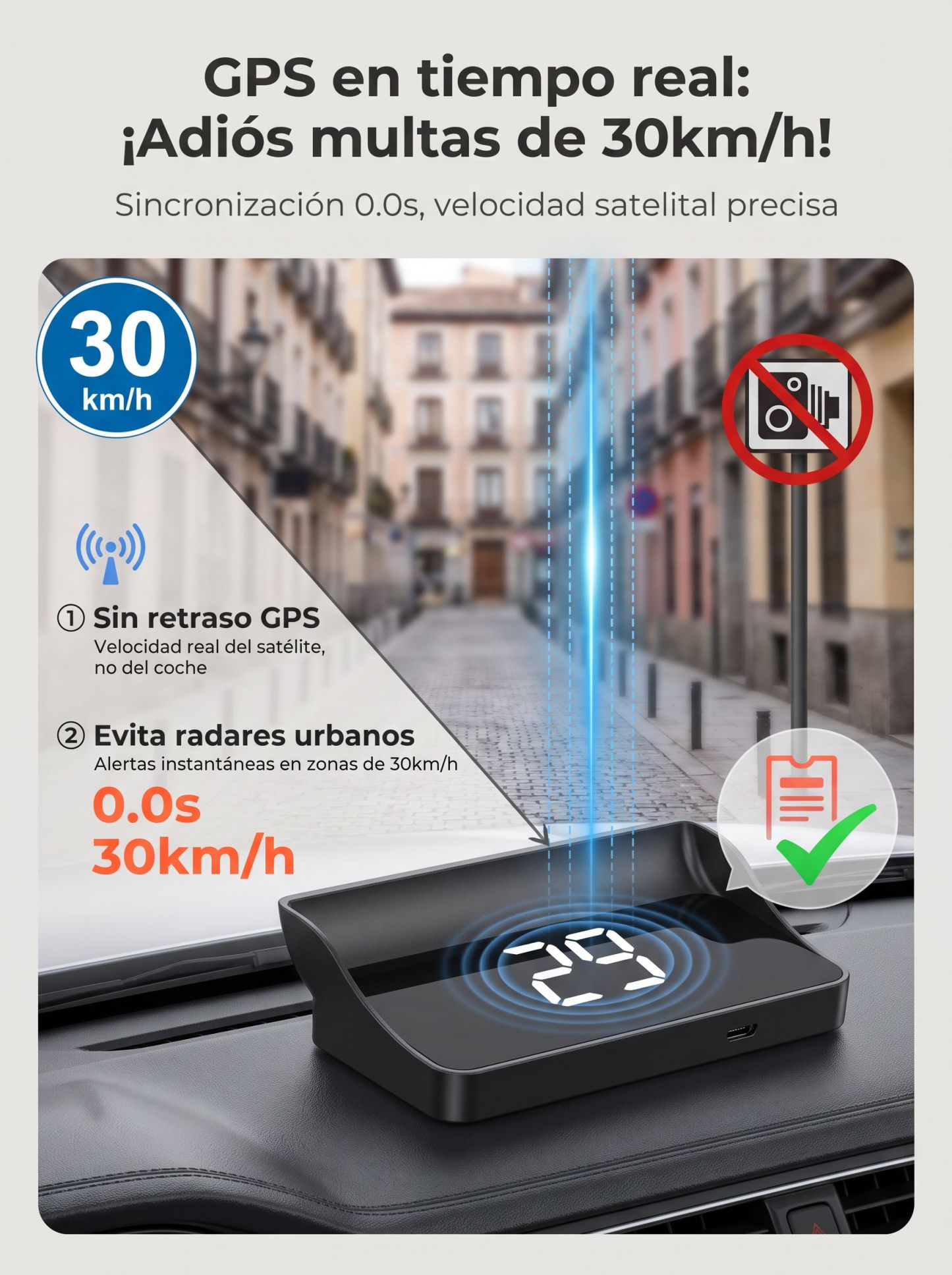 ¡En solo 1 segundo, cualquier auto se convierte en un Navegador con IA!【Copiloto Inteligente HUD】Queda perfecto en cualquier vehículo, ya sea auto, SUV, pickup o camper