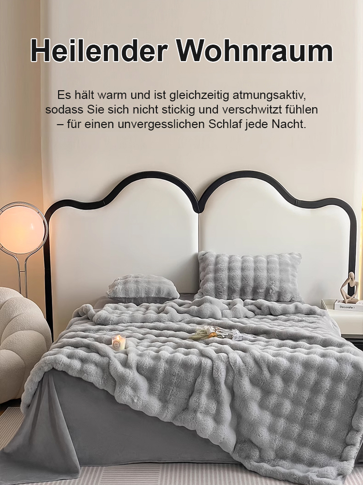 Hochgewicht Blasen Vlies Kaninchenfell Decke