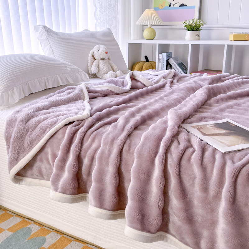 Hochgewicht Blasen Vlies Kaninchenfell Decke