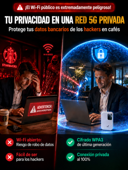 【¡Sin tarjeta SIM y sin configuración!】WiFi portátil de bolsillo — ¡Internet 5G Ilimitado al Instante!