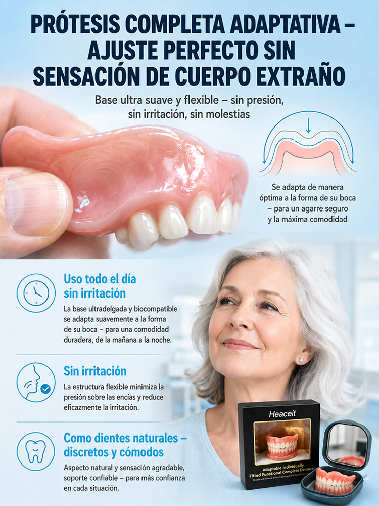 Heaceit - Prótesis dentales termoplásticas revolucionarias. Sin citas, Sin pegamento
