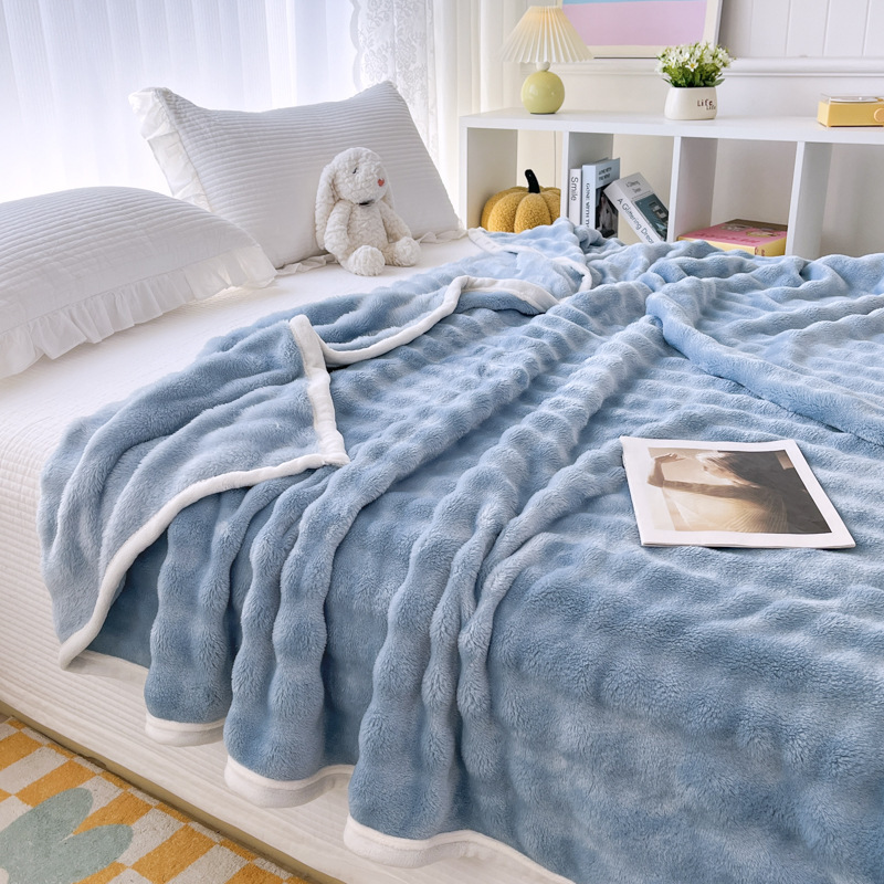 Hochgewicht Blasen Vlies Kaninchenfell Decke