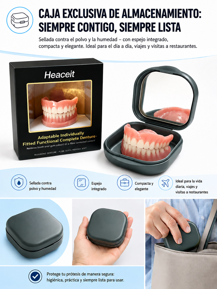 Heaceit - Prótesis dentales termoplásticas revolucionarias. Sin citas, Sin pegamento