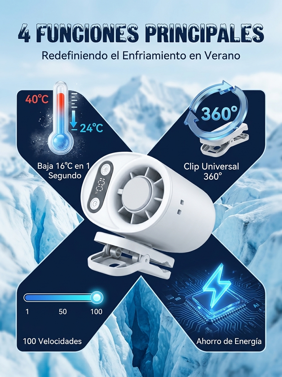 El ventilador de pinza con refrigeración por semiconductor ❄️ Enfría en solo 3 segundos