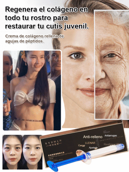 【Arrugas Desvanecidas - Garantía de devolución del 100% si no estás satisfecho】Crema de Colágeno Rellenadora con Péptidos en Jeringa