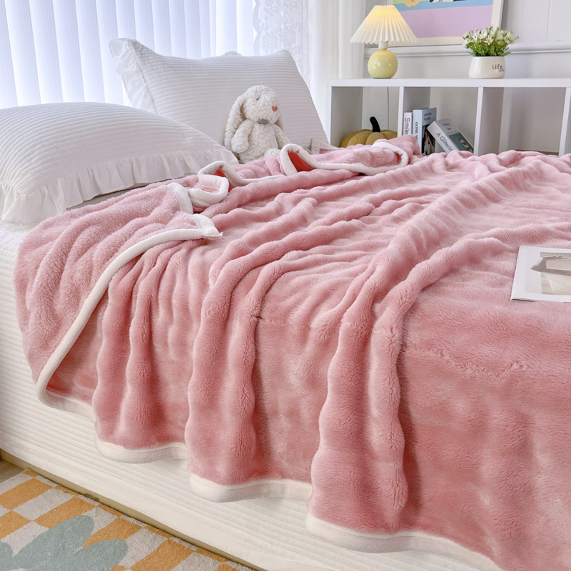 Hochgewicht Blasen Vlies Kaninchenfell Decke