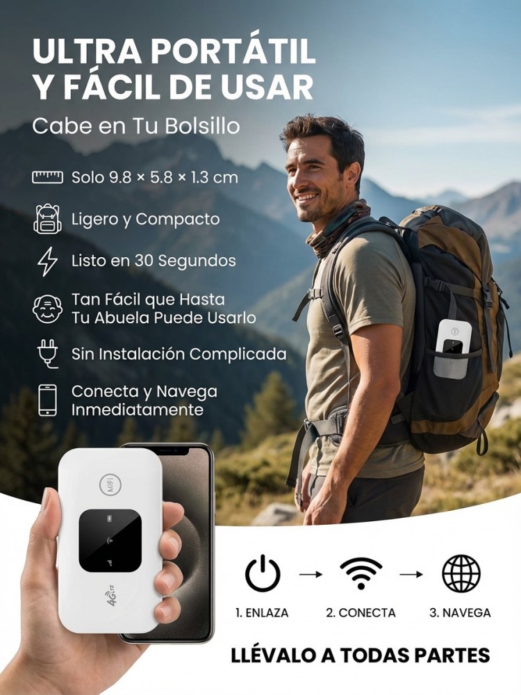 🛡️¡Sin SIM, sin contrato, sin costos ocultos! | Compra única para internet 5G+ gratis de por vida en todo el mundo