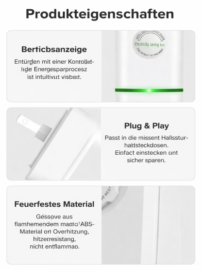 Kein Elektriker, keine Installation, kein Abo – 100% Plug & Play! Haushaltsintelligenter Stromspargerät