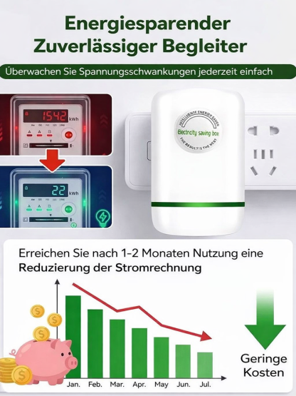 Kein Elektriker, keine Installation, kein Abo – 100% Plug & Play! Haushaltsintelligenter Stromspargerät