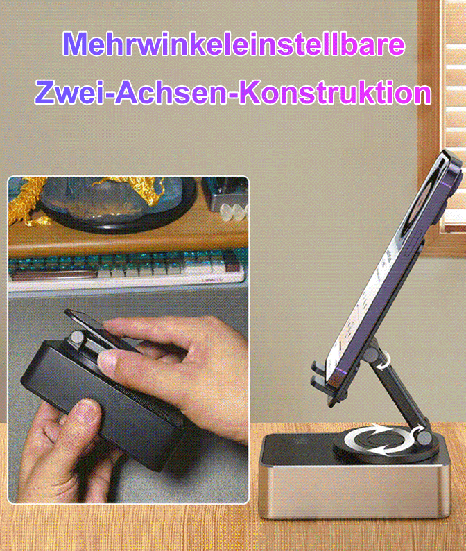  Alles in Einem: Ständer, Bluetooth-Lautsprecher und Powerbank