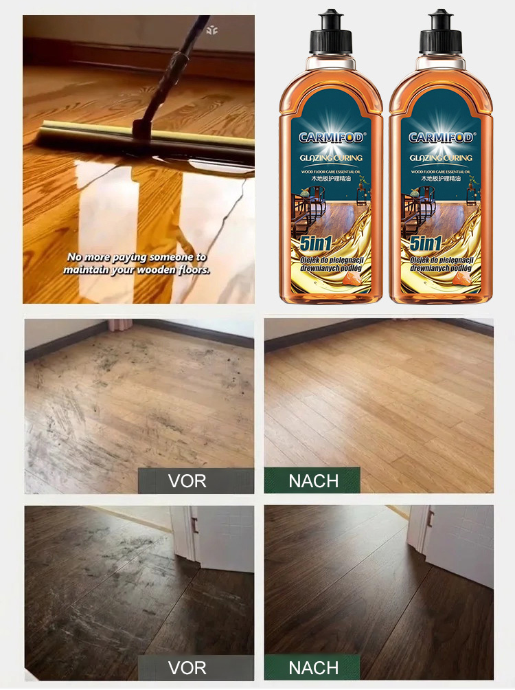 ✨ 3 Sekunden Anwendung – 20 Jahre alter Holzboden wird wie neu!Bodenaufhellungsreiniger für effiziente Reinigung + tiefe Pflege