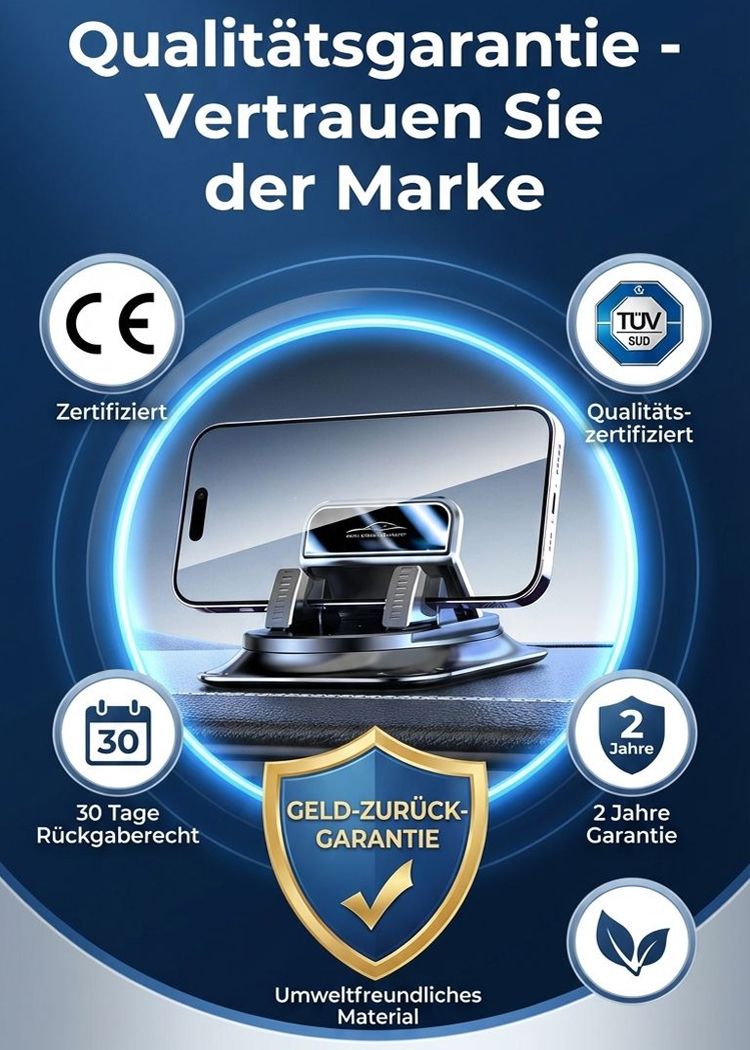 Rutschfeste Handyhalterung fürs Auto – Starker Halt, kein Verrutschen