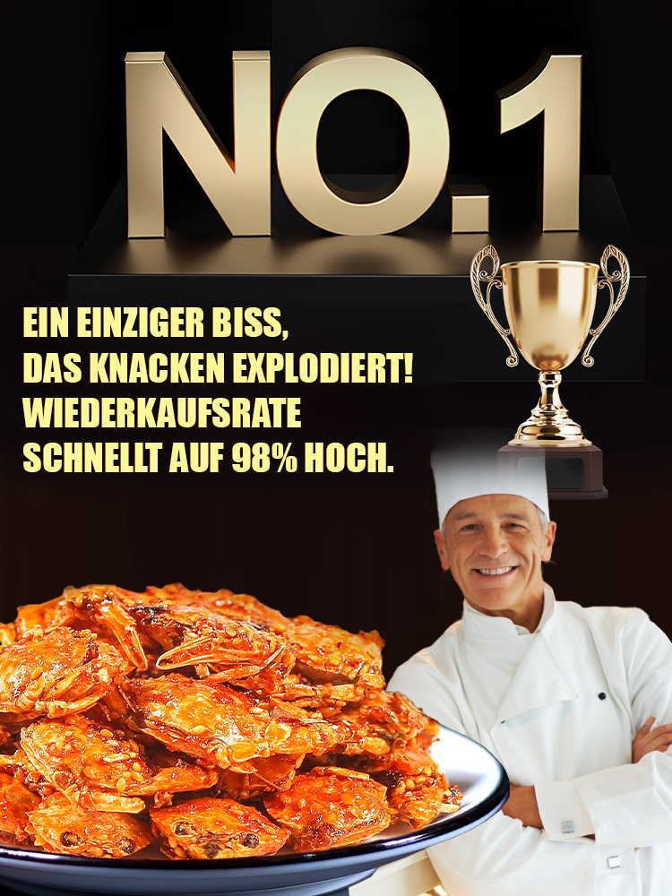 Knusprige Meereskrabben, essfertige kleine Krabben-Niedrigtemperatur-Backverfahren – würzig, knusprig und voller Geschmack!