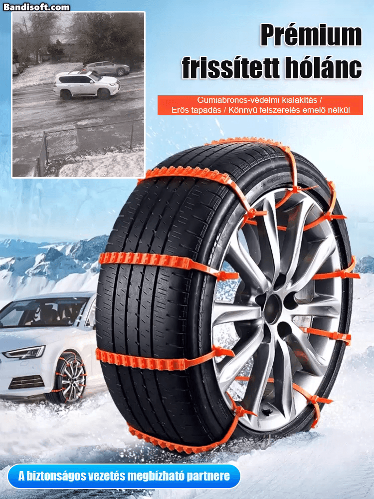 [Bleibt bei -40°C weich – bricht nicht, rutscht nicht ]Winter-Schneeketten-Maximale Traktion auf Eis & Schnee