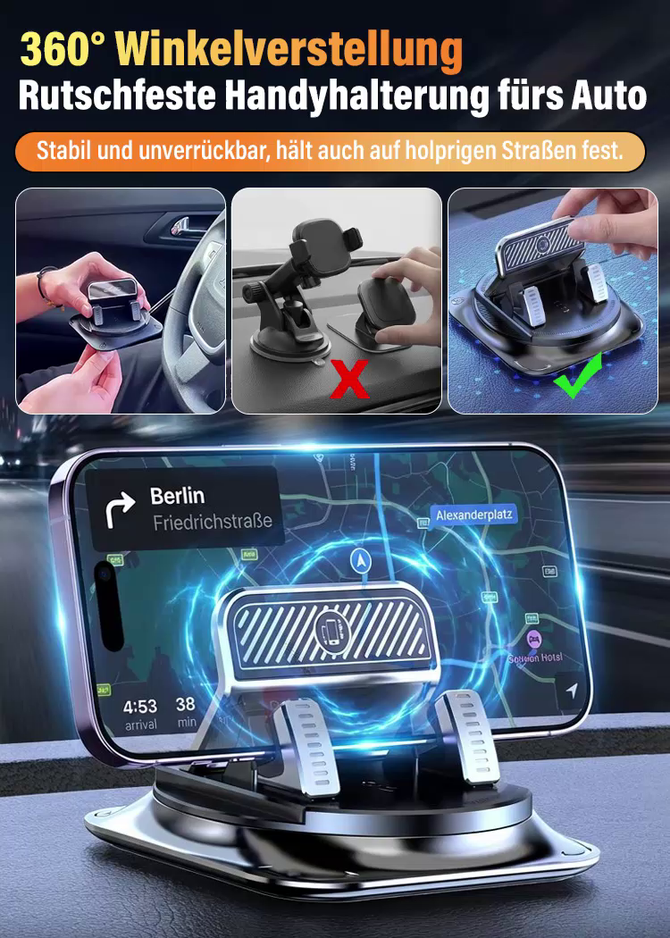Rutschfeste Handyhalterung fürs Auto – Starker Halt, kein Verrutschen