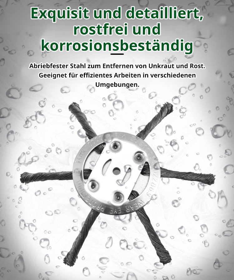 [10 JAHRE OHNE WECHSEL] Verschleißfreies Hochkohlenstoffstahl-Jäterad – Universell passend für alle Motorsensen!