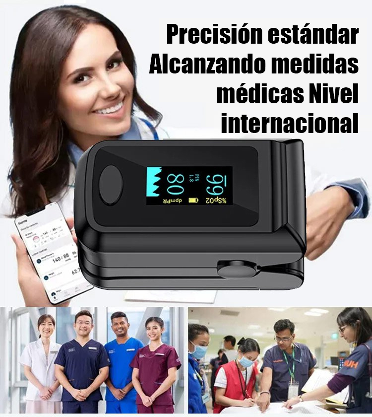 Oxímetro de pulso médico👉Monitorea tu azúcar, presión, oxígeno y ritmo cardíaco en cualquier momento🩺Y te lo garantizamos: si encuentras un error mayor al uno por ciento,Le indemnizaremos con diez veces el monto💯