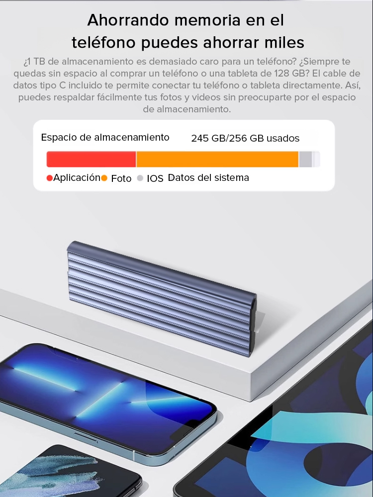 [Transfiere películas en 1 segundo] SSD portátil mini de gran capacidad 16TB con interfaz Type-C✨️Satisface las necesidades de almacenamiento masivo de estudiantes, trabajadores y creadores de contenido⭐️