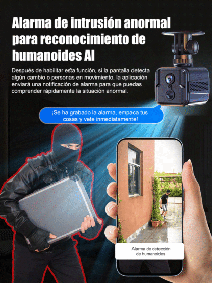 【Tienda insignia】Cámara inteligente 4G con acceso remoto en tiempo rea✨️lámara de Seguridad Inteligente Pro: Ultra HD 4K, Sin Cables y Visión Nocturna