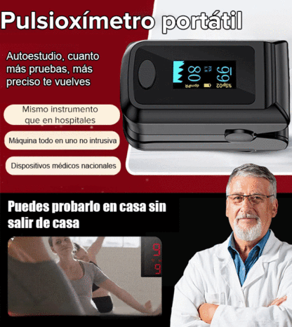 Oxímetro de pulso médico👉Monitorea tu azúcar, presión, oxígeno y ritmo cardíaco en cualquier momento🩺Y te lo garantizamos: si encuentras un error mayor al uno por ciento,Le indemnizaremos con diez veces el monto💯