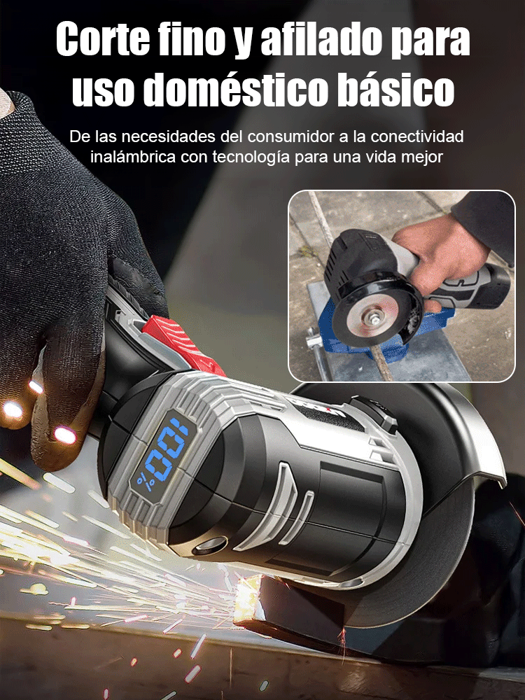 【Pantalla digital inteligente】Amoladora angular multifuncional alemana⚡️Compacto en tamaño, pero con un rendimiento potente: corta fácilmente bloques de metal, tubos de hierro e incluso tubos de rayos catódicos de televisores antiguos.