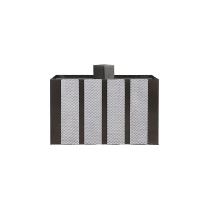 Minimalist metal woven leather jewelry box storage box