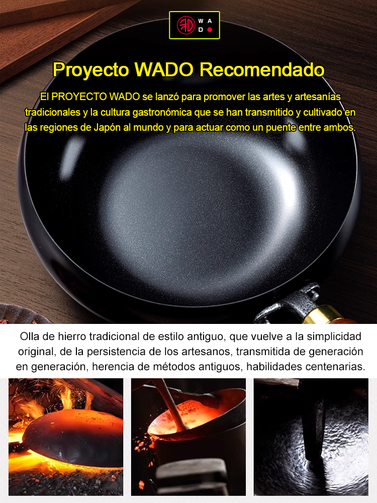 Olla de hierro puro sin recubrimiento - Patrimonio Cultural Inmaterial de Japón