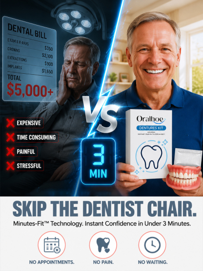 100% Realistic and Comfortable Dentures | Painless, No Glue Required丨Unisex
