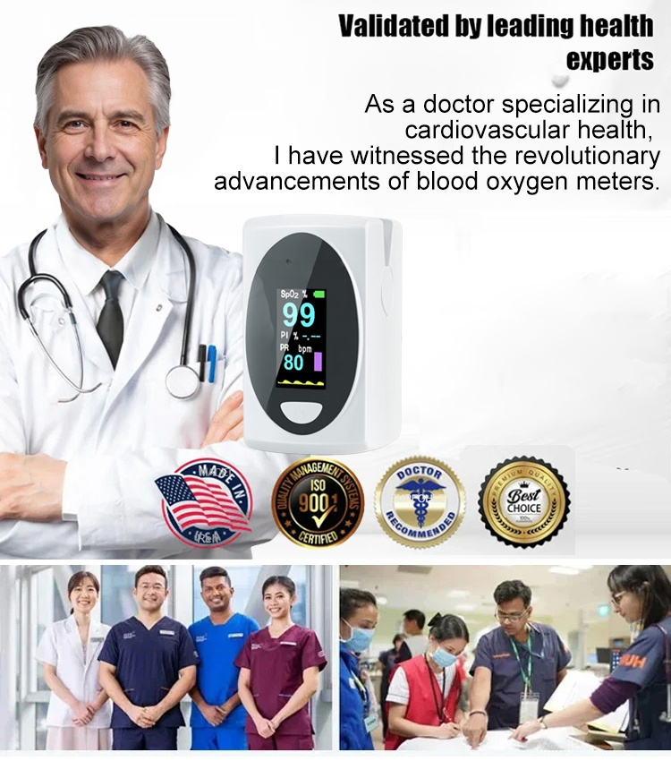 【Finger-Clip Pulse Oximeter】✌️No finger pricking required👍99% Accuracy⌚️Measure your blood sugar, blood pressure, cholesterol, blood oxygen, and heart rate precisely in just 5 seconds.