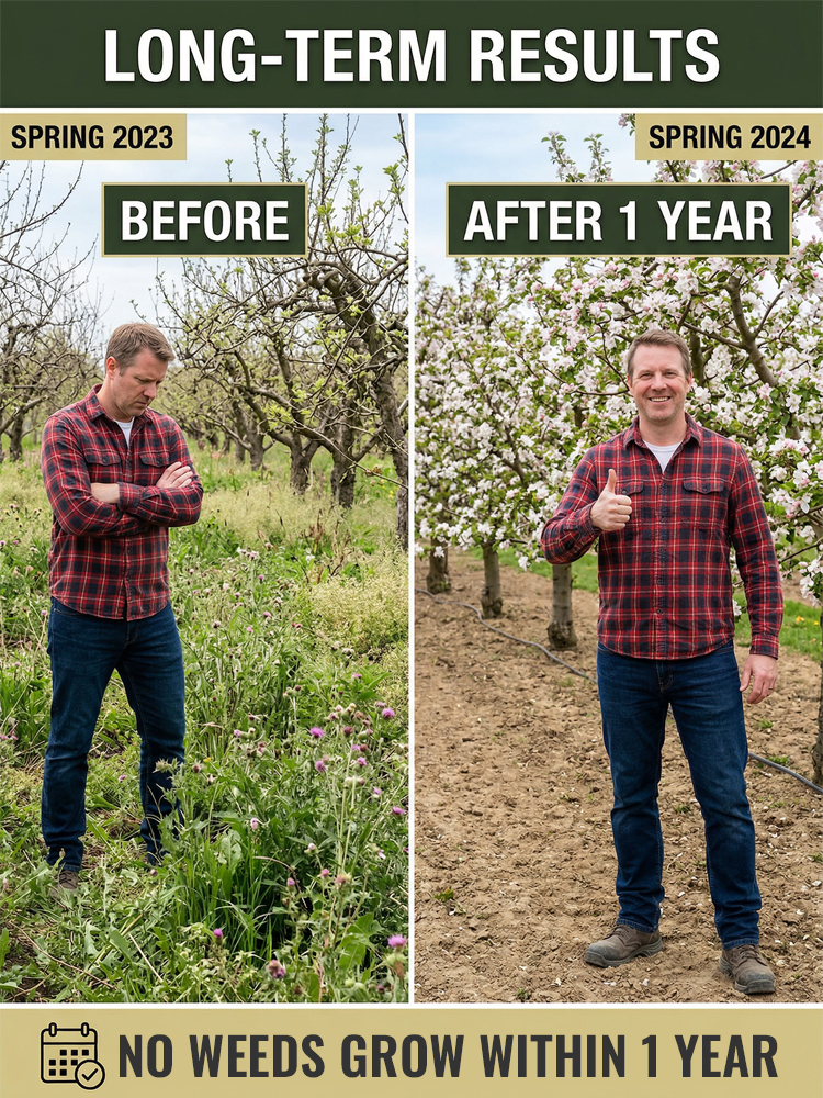 【Powerful Root-Killing Herbicide】✨ Weeds vanished within just one day ✅ Replanting possible after only 3 days 👍 No need to weed all year round
