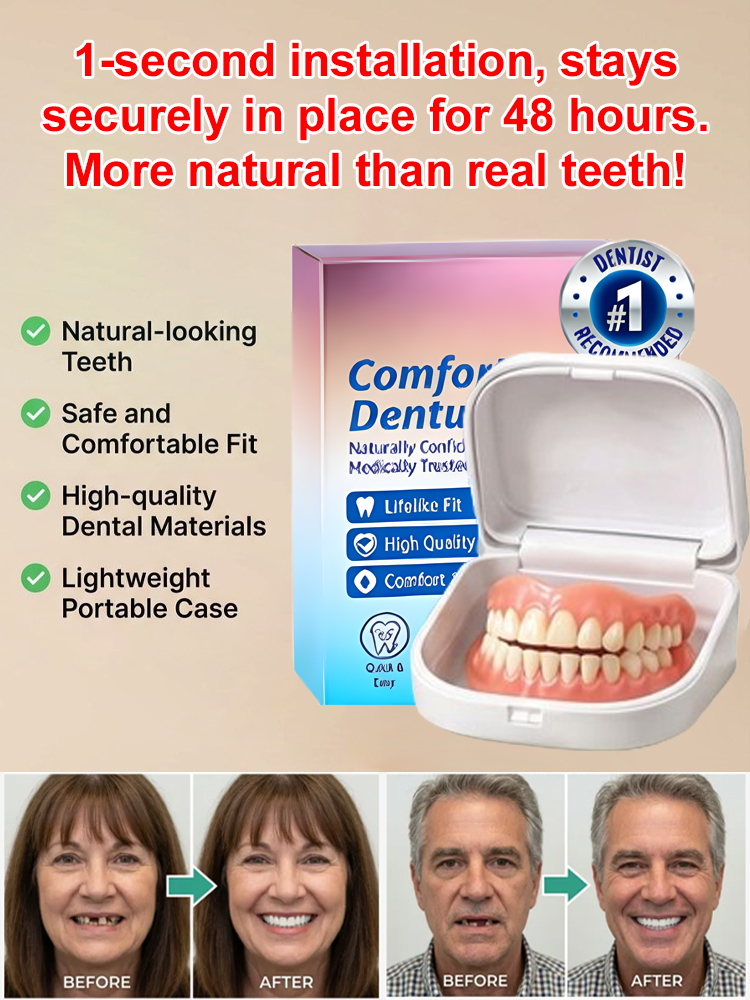【Medical Grade Dentures】No adhesive needed, buy 1 get 1 free! Crazy deal